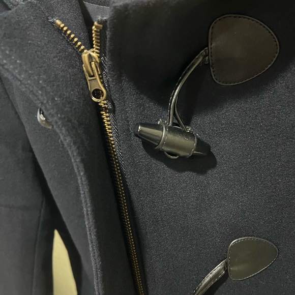 NWOT G H Bass High Quality Navy Blue Hooded Pea Coat/ Duffle Coat - Picture 12 of 12